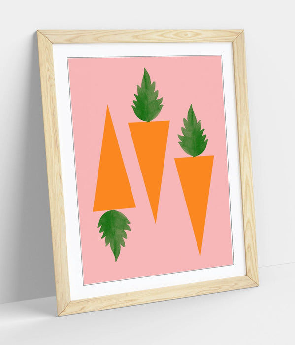 CARROTS TRENDY MINIMALIST KITCHEN -FRAMED WALL ART PICTURE PRINT ARTWORK