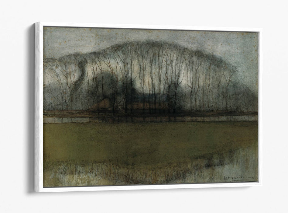 Canvas Wall Art | Modern Piet Mondrian Floating Frame Print With Vibrant Colors