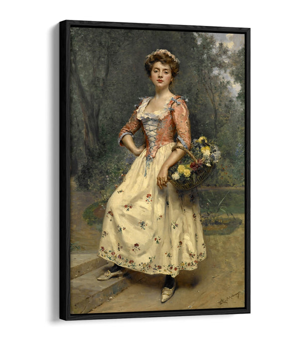 Canvas Wall Art - Raimundo Madrazo Spring Beauty Print | Float Effect Canvas