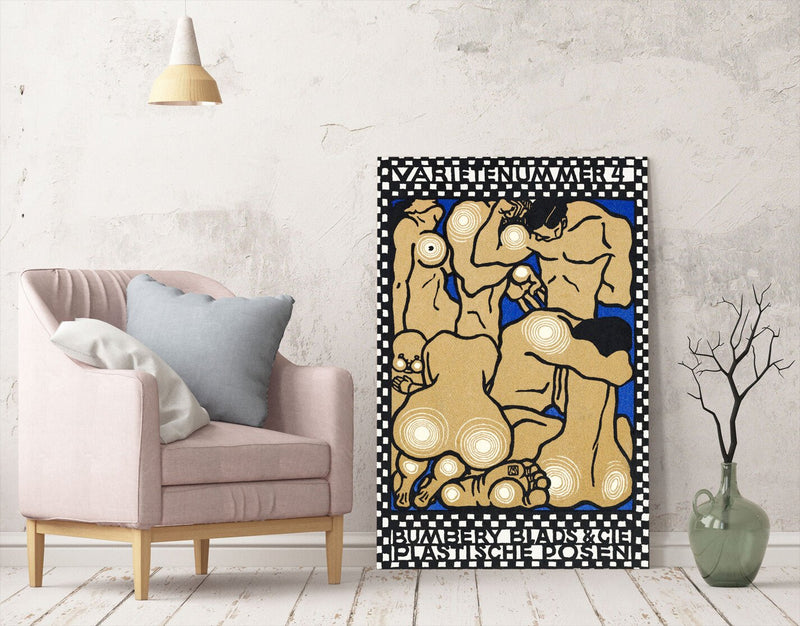 Vintage Canvas Wall Art – Handmade Framed Canvas Print by Moriz Jung Artwork