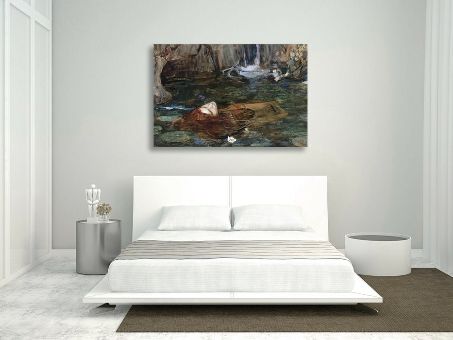 CANVAS WALL ART ARTWORK FRAMED PRINT John William Waterhouse Nymphs head Orpheus