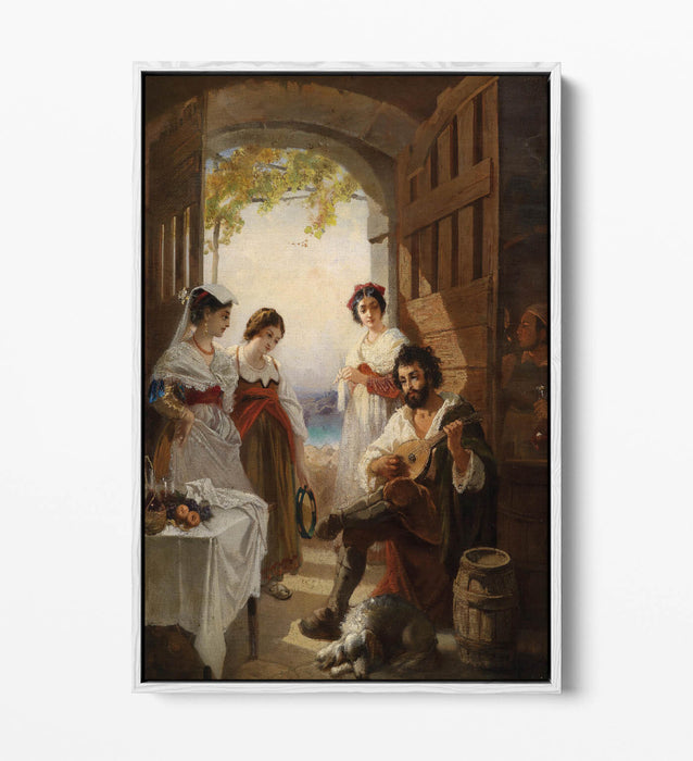 Float Effect Canvas Art - Neapolitan Bar Painting on Premium MDF Frame