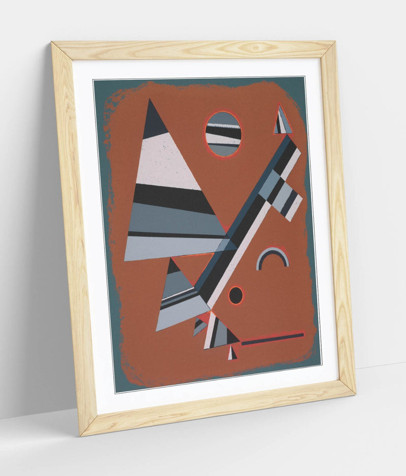 Framed Wall Art Poster – Kandinsky Gris Abstract Art Print With Gallery Style Frame