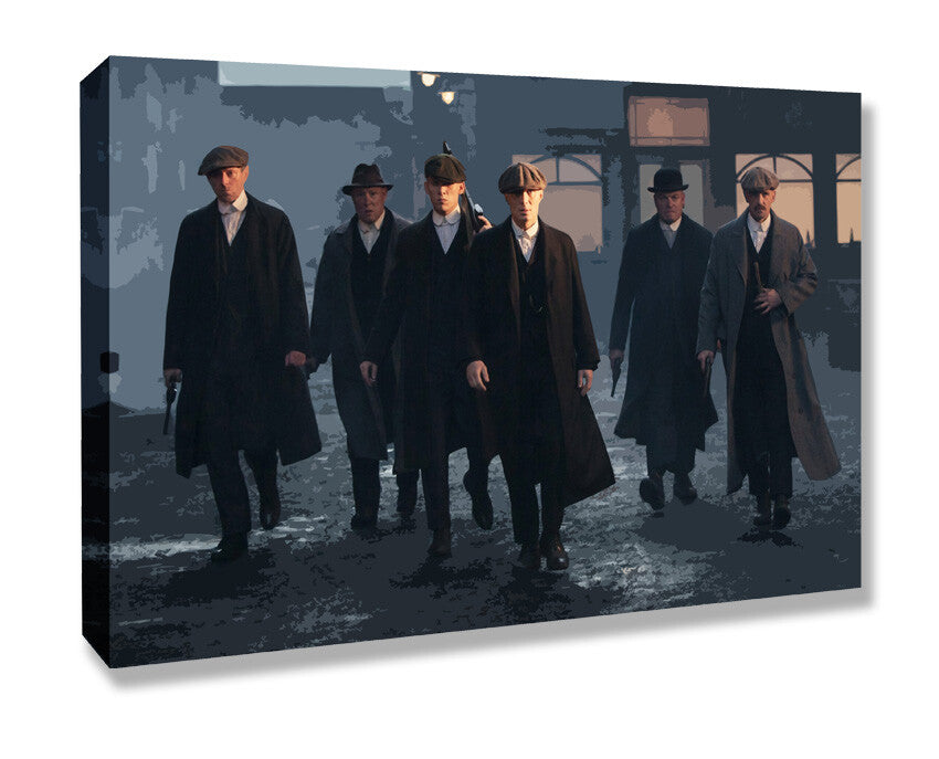 Peaky Blinders MEAN BUSINESS  CANVAS WALL ART PICTURE 30MM DEEP FRAMED PRINT