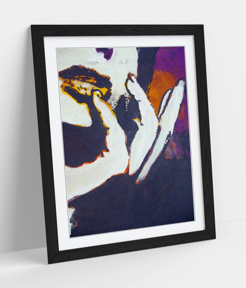 Framed Wall Art - Womens Lips Abstract Graffiti Style Poster Print 4 Sizes