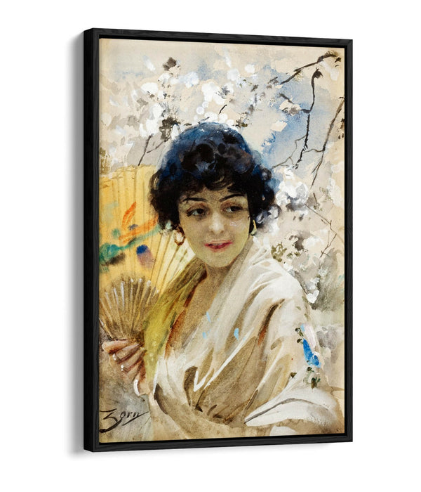 ANDERS ZORN, ROSALITA -FLOAT EFFECT CANVAS WALL ART PIC PRINT- PAINTING WOMAN