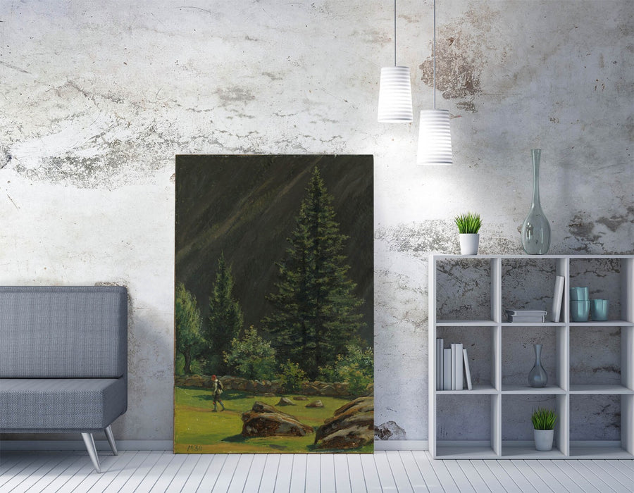 Canvas Wall Art - Martinus Rorbye Norsk Seter Handmade Artwork Print