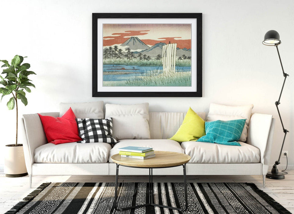 Framed Wall Art Poster Featuring Utagawa Hiroshige Sagami River Print – Handmade UK Frame