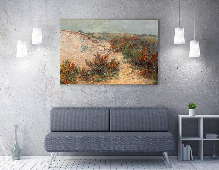 EMILIE MEDIZ-PELIKAN, DUNES WITH SEA BUCKTHORN -CANVAS WALL ARTWORK PIC PRINT