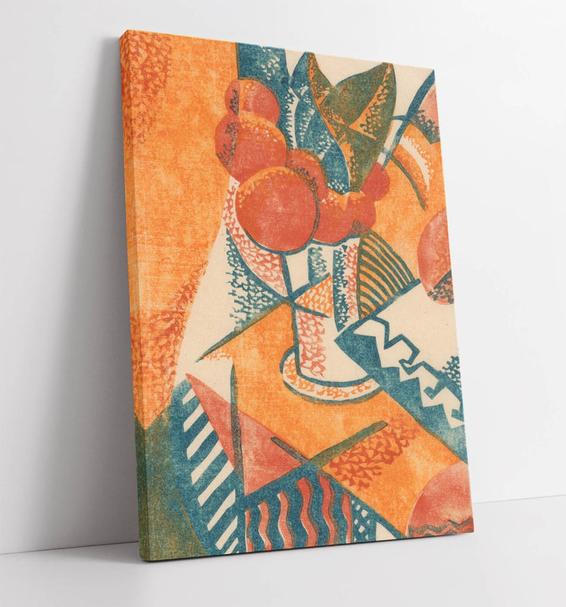 Canvas Wall Art - Frank Weitzel Vase Of Flowers Painting | Handmade Floral Print