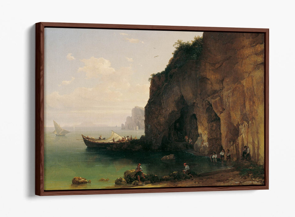 Float Effect Canvas Art – Sorrento Coast Print on Handmade MDF Frame | Vibrant Color Canvas