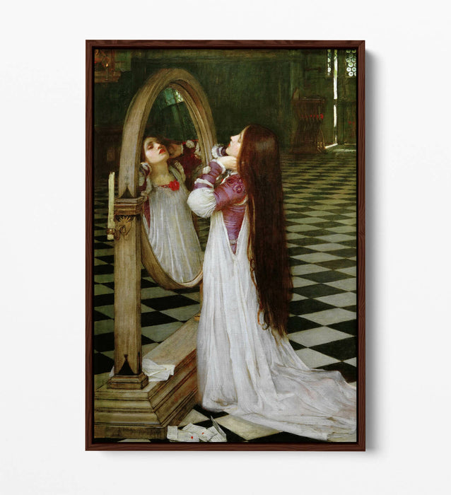 WATERHOUSE MARIANA IN THE SOUTH -FLOAT EFFECT CANVAS WALL ART PIC PRINT- WHITE