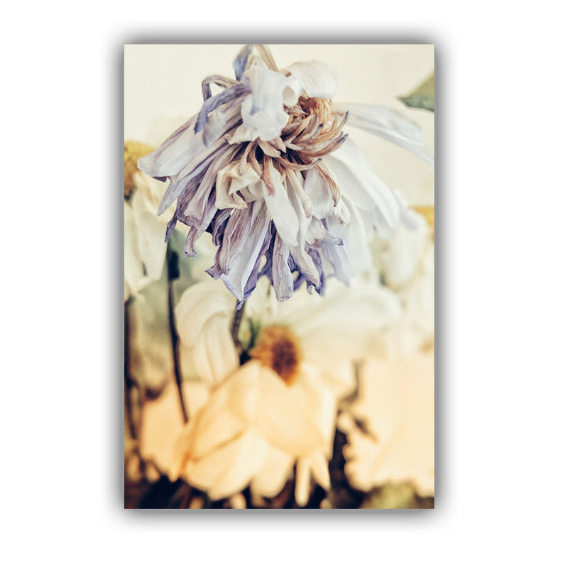 Vintage Canvas Wall Art – Handmade Dead Flowers Artwork on Archival Grade Canvas