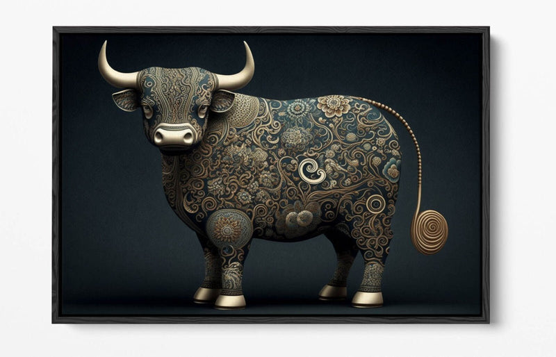 Highland Cow Canvas - Handmade Wooden Canvas Print With Float Effect Frame