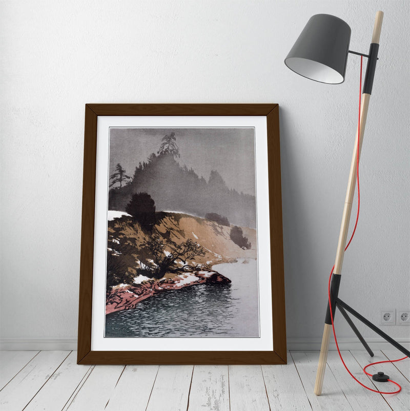 Framed Wall Art – Hans Frank Snow On The River | Handmade UK Print