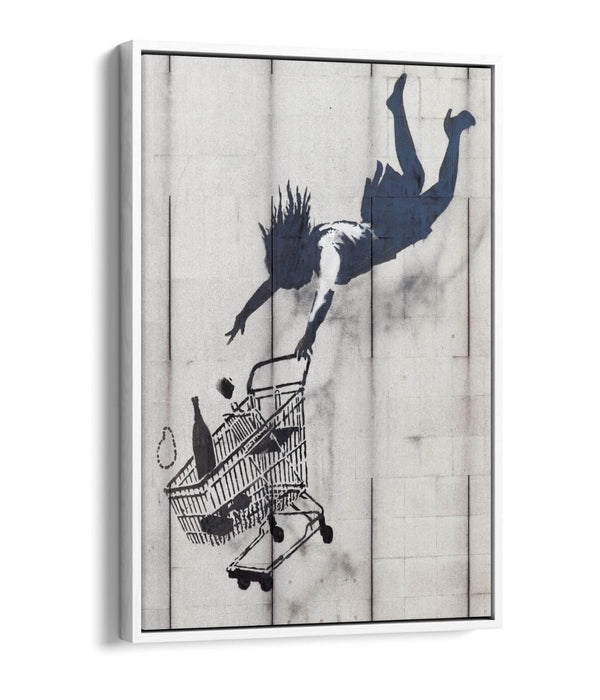 Graffiti Canvas Wall Art – Banksy Float Effect Canvas Print With Premium Varnish
