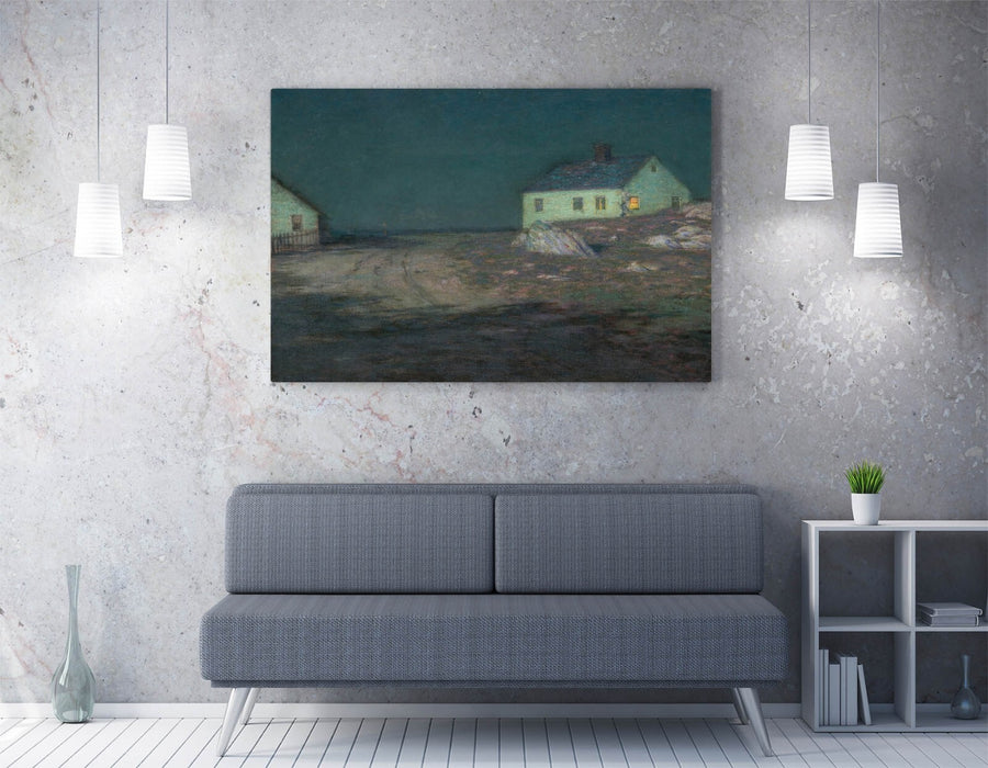 L. BIRGE HARRISON, THE HARBOR LIGHT -CANVAS WALL ARTWORK PIC PRINT