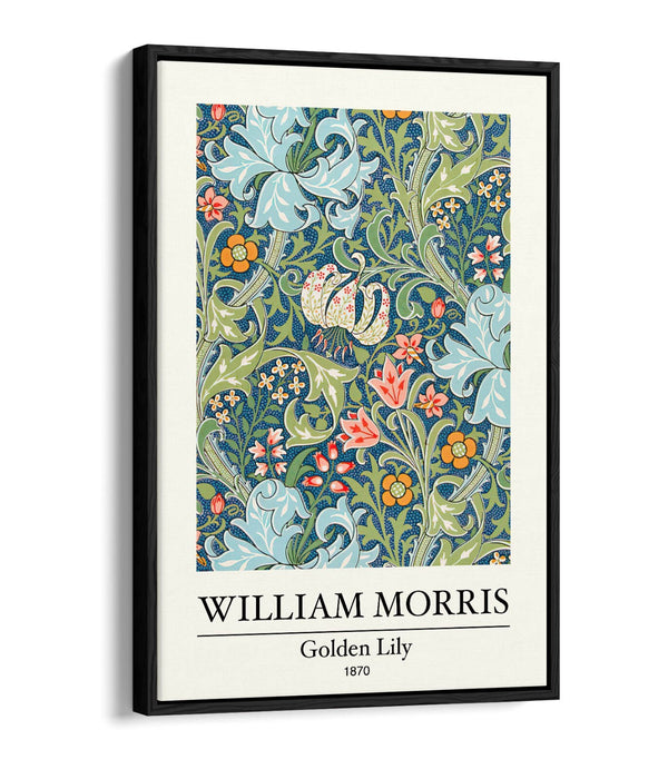 Floral Canvas Art – William Morris Golden Lily Print | Handmade UK Canvas Wall Decor