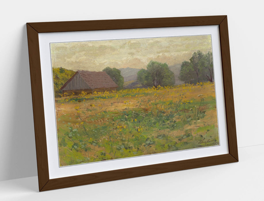 Framed Wall Art - Ferdinand Katona Meadow Painting Print | Handmade Wall Decor