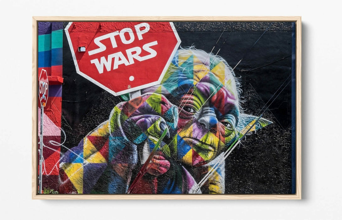 Yoda Canvas Wall Art - Handmade Star Wars Float Effect Canvas Print | Premium Frame