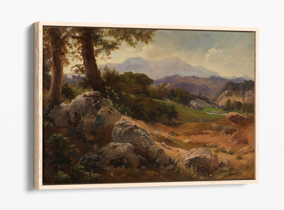 Mountain Landscape Canvas - Handmade UK Canvas Wall Art | Float Effect Frame