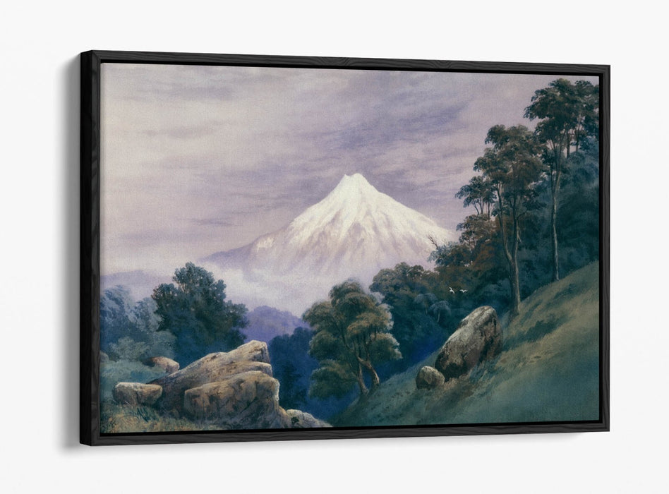 Float Effect Canvas Art - John Hoyte Mt Egmont Premium Wall Print Ready To Hang