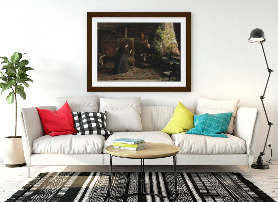 Framed Art Poster – Bertha Wegmann Portrait Painting Print | Handmade Wall Art