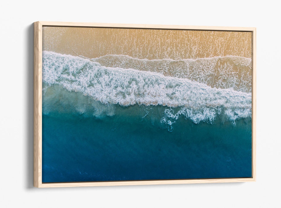 Beach Canvas Wall Art – Waves Bedroom Art with Float Effect Canvas Print