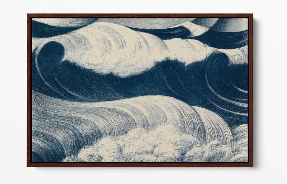 Canvas Wall Art – Wave Art Decoration | Handmade Float Effect Canvas Print