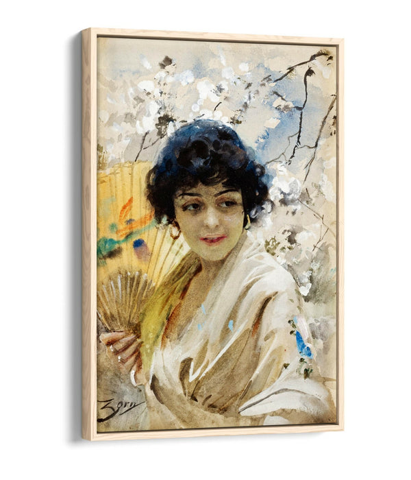 ANDERS ZORN, ROSALITA -FLOAT EFFECT CANVAS WALL ART PIC PRINT- PAINTING WOMAN