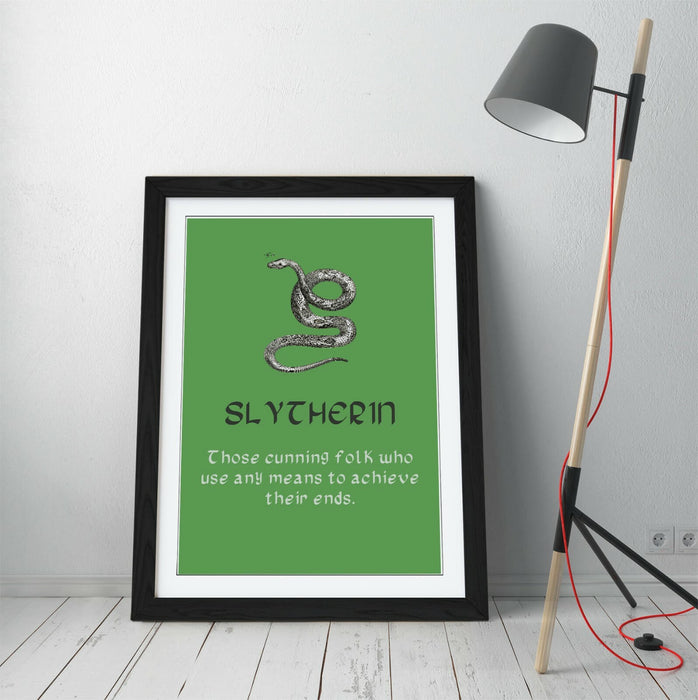 HARRY POTTER SLYTHERIN QUOTE SLOGAN HOGWARTS -FRAMED WALL ART PICTURE PRINT