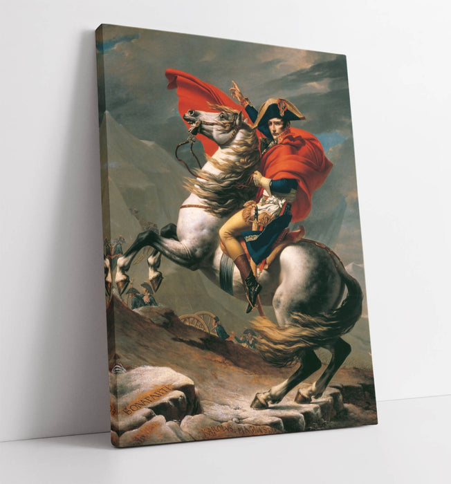 Napoleon Crossing the Alps – Handmade UK Canvas Wall Art Print with MDF Frame