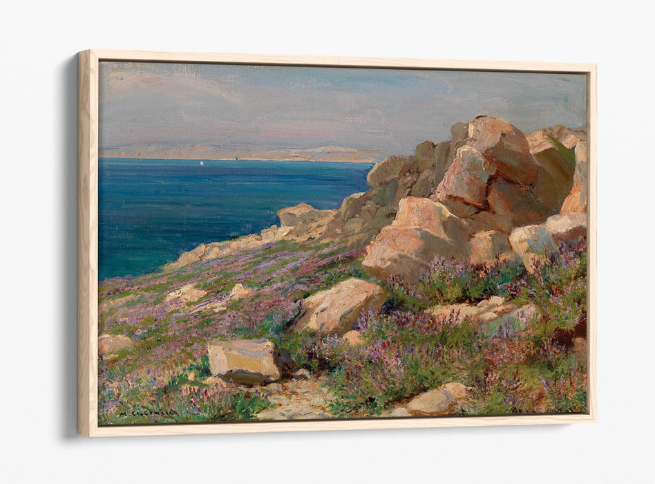 Float Effect Canvas Art - Coast Landscape Canvas Wall Art With 30mm Deep Frame