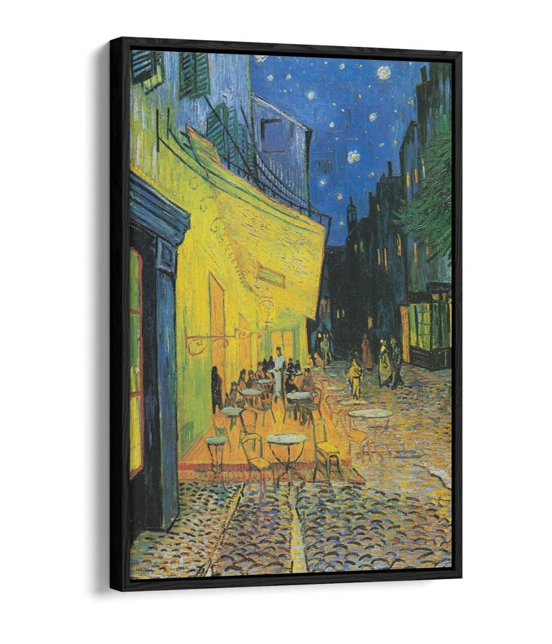 Van Gogh Canvas Art - Cafe Terrace Print | Float Effect Frame | Handmade Wall Decor