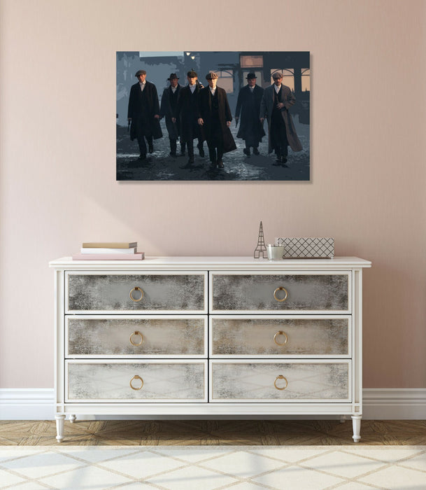 Peaky Blinders MEAN BUSINESS  CANVAS WALL ART PICTURE 30MM DEEP FRAMED PRINT