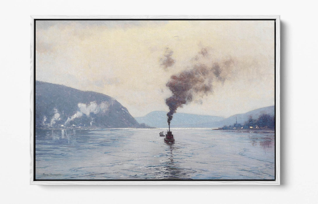 L. BIRGE HARRISON, ON THE DELAWARE -FLOAT EFFECT CANVAS WALL ART PRINT