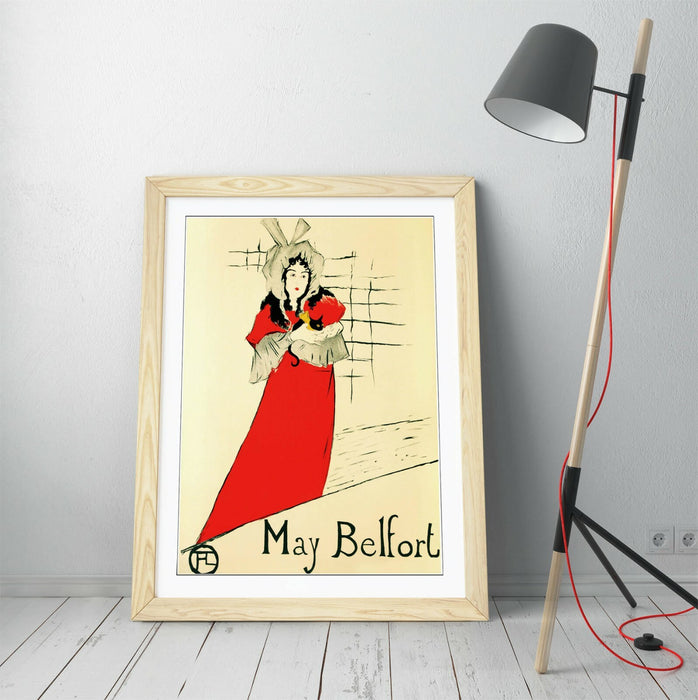 Henri de Toulouse Lautrec Poster – Framed Art Print With Woodgrain Frame, Ready To Hang