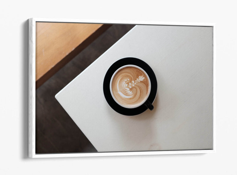 Coffee Mug Wall Art - Float Effect Canvas Print With Premium Frame