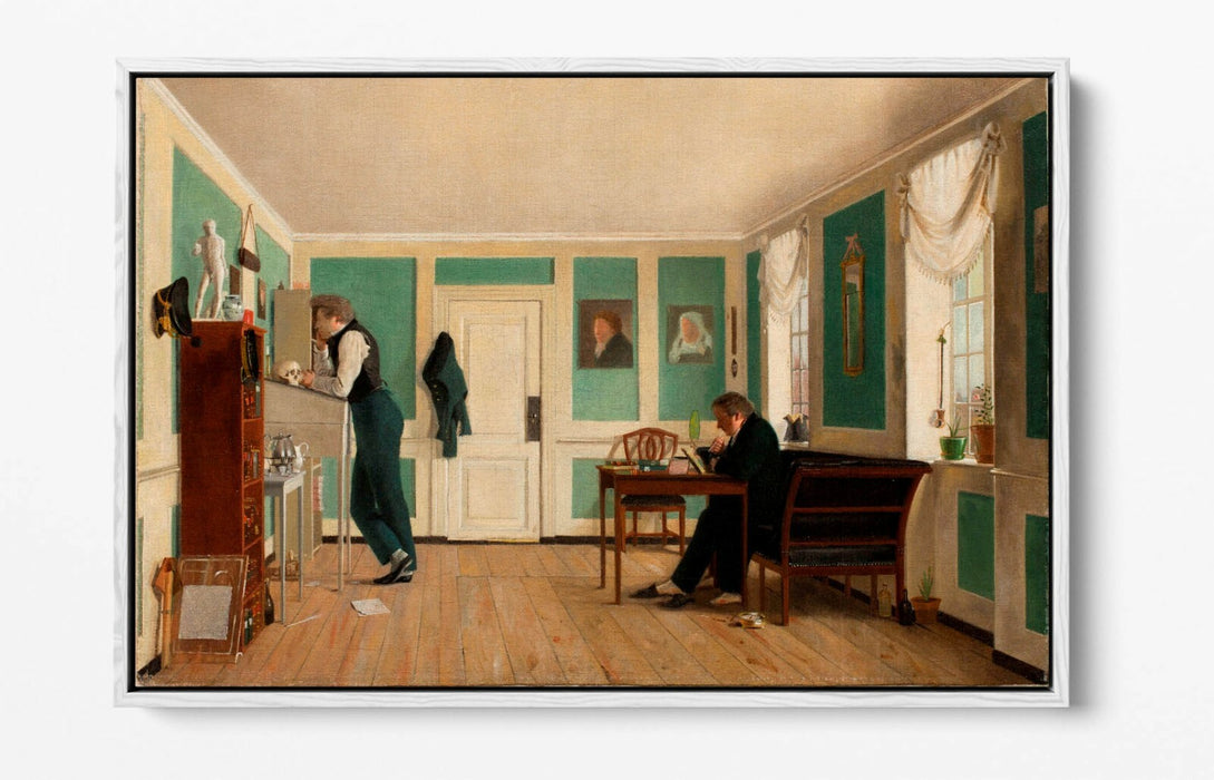 WILHELM BENDZ, INTERIOR FROM A MALIEGADE -FLOAT EFFECT CANVAS WALL ART PIC PRINT