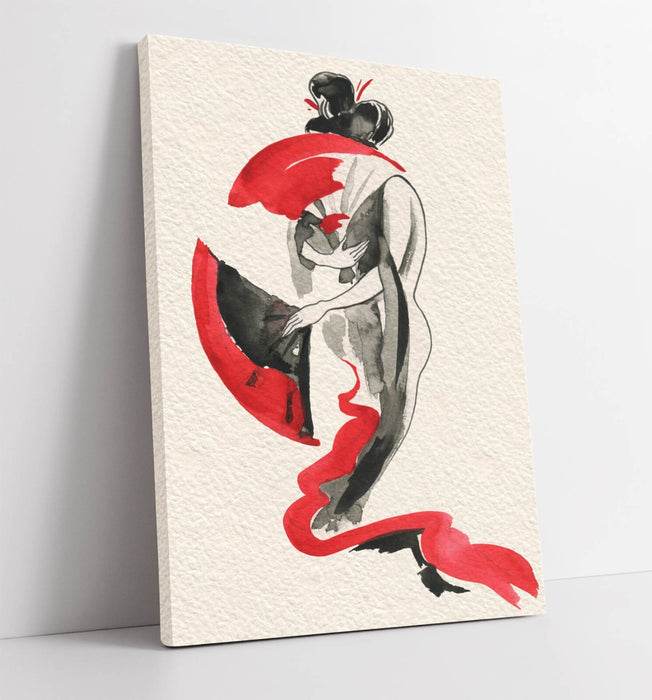 Geisha Canvas Art - Japanese Wall Decor | Handmade Canvas Print Ready to Hang