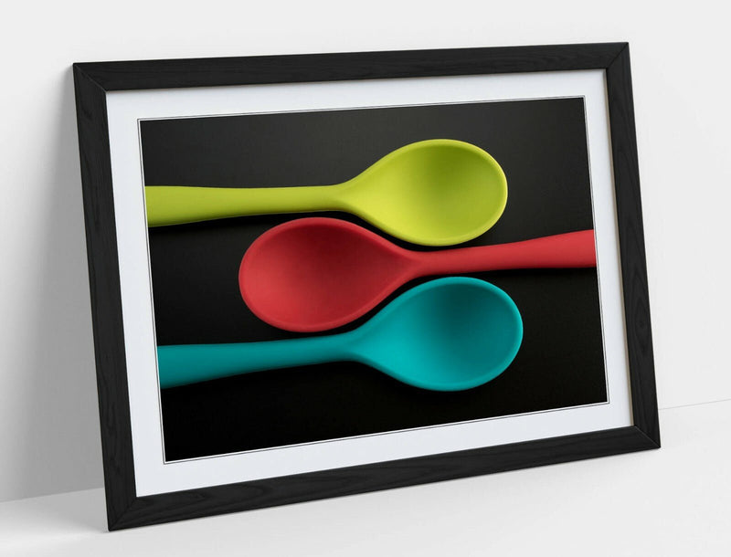 Art Framed Poster - Colorful Wall Decor with Wood Grain Frame and Matte Paper Print