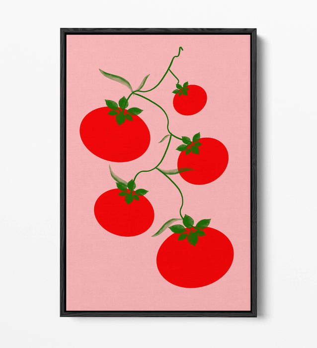 VINE TOMATOES TRENDY MINIMALIST KITCHEN  -FLOAT EFFECT CANVAS WALL ART PRINT