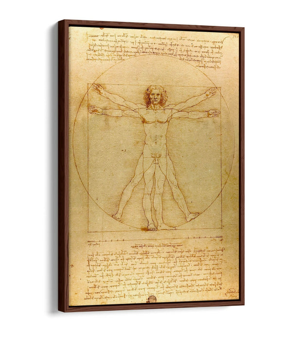 Vitruvian Man Canvas Art - Premium Float Effect Canvas Wall Art with MDF Frame