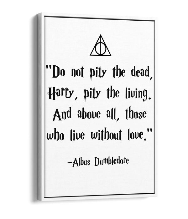 HARRY POTTER, ALBUS DUMBLEDORE INSPIRATION QUOTE -FLOAT EFFECT CANVAS ART PRINT