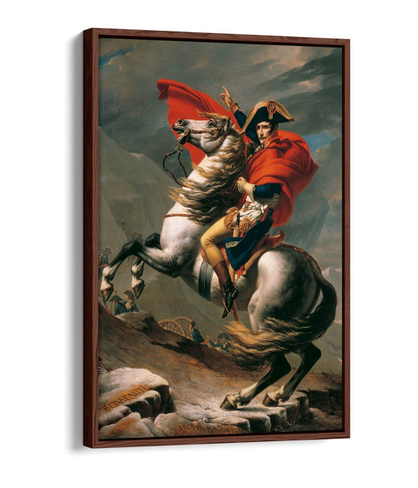 Napoleon Crossing the Alps Canvas - Float Effect Canvas Wall Art, Handmade UK