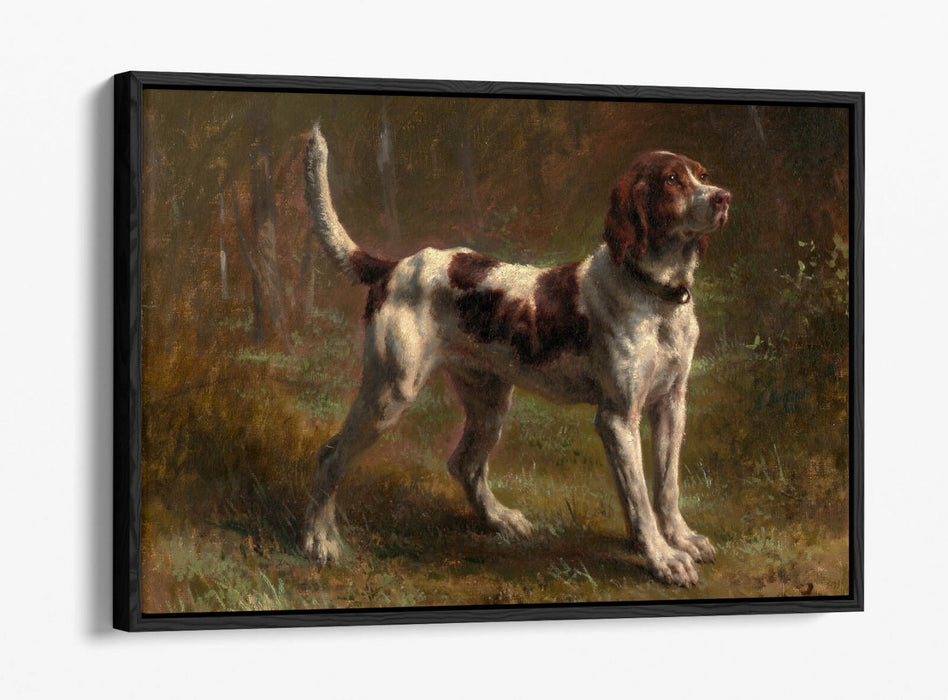 ROSA BONHEUR, A LIMIER BRIQUET HOUND -FLOAT EFFECT CANVAS WALL ART PICTURE PRINT