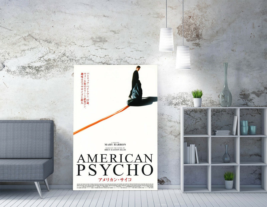 American Psycho Canvas Art - Japanese Poster Print | Premium Varnish Finish, Ready To Hang