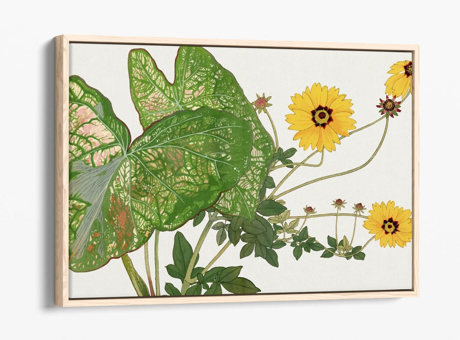 Float Effect Canvas Art - Handmade Botanical Canvas Wall Art With Premium Frame