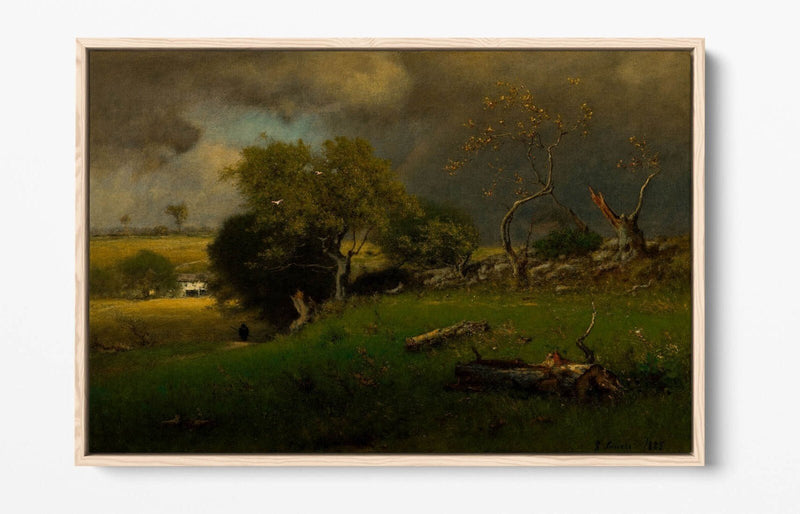 Canvas Wall Art – George Inness The Storm | Float Effect Canvas Print With Premium Frame