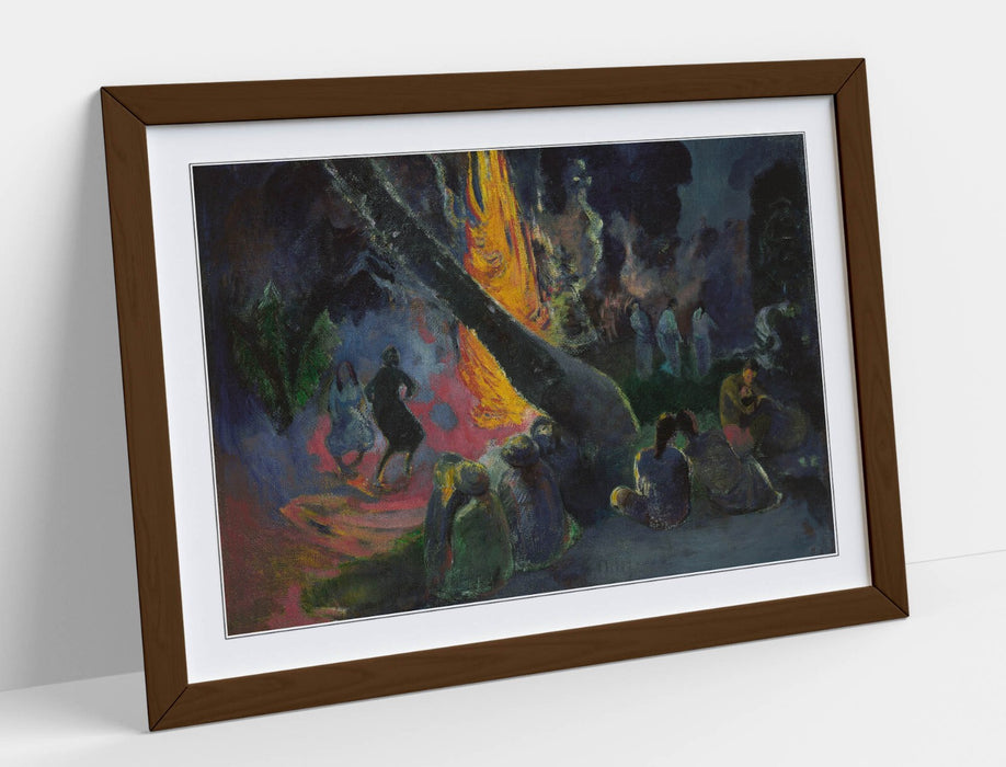 Framed Art Poster – Paul Gauguin Fire Dance Print | Handmade UK Wall Art